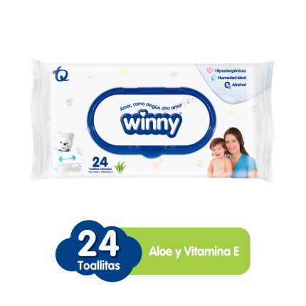 PAÑITOS HUMEDOS WINNY 24 UNIDADES
