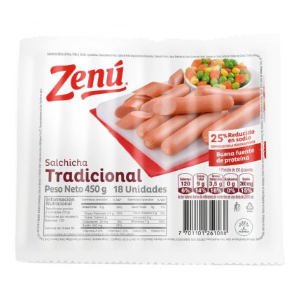 SALCHICHA TRADICIONAL ZENU 450G
