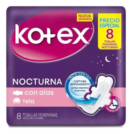 KOTEX NOCTURNA 8 UNIDADES