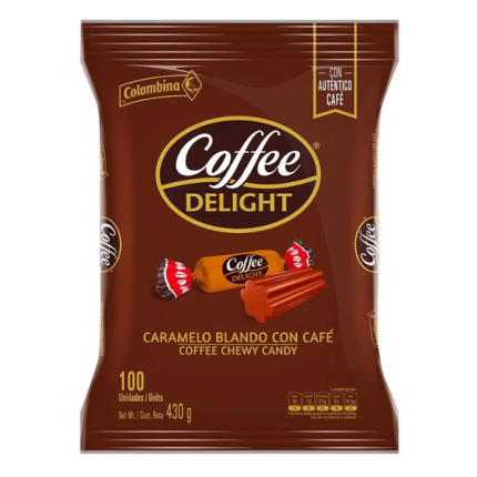 COFFE DELIGHT CARAMELO BLANDO 100 UNIDADES
