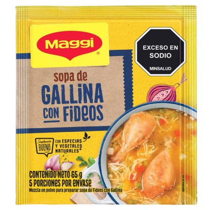 SOPA MAGGI GALLINA CON FIDEOS SOBRE 65G