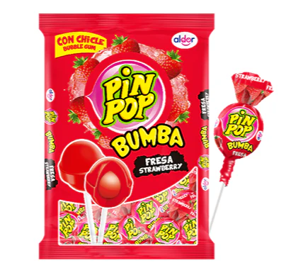 PIN POP FRESA 24 UNIDADES