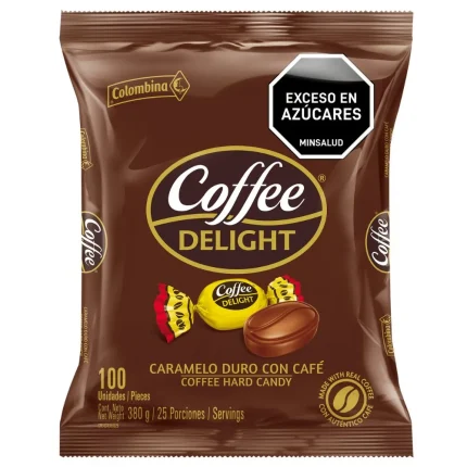 COFFE DELIGHT CARAMELO DURO 100 UNIDADES
