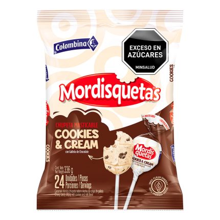 MORDISQUETAS COOKIES AND CREAM 24 UNIDADES